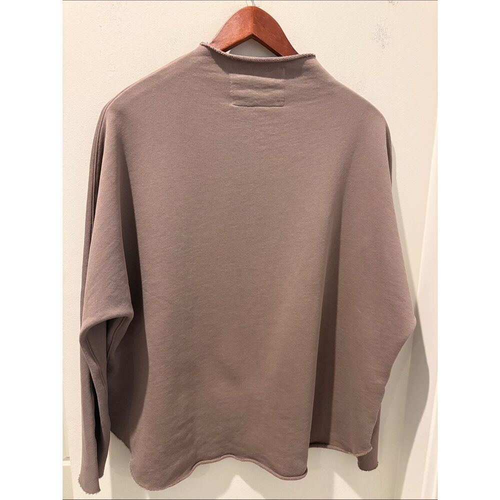 Frank & Eileen Effie Taupe Funnel neck Sweatshirt Cotton size XS NEW - Picture 4 of 11
